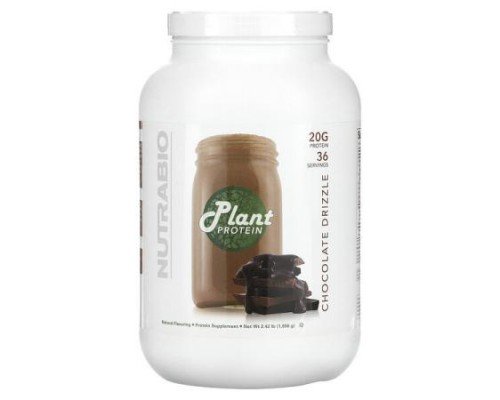 NutraBio, Plant Protein, Chocolate Drizzle, 2.42 lb (1,096 g)