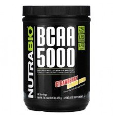 NutraBio, BCAA 5000, Strawberry Lemon Bomb, 1.05 lb (477 g)