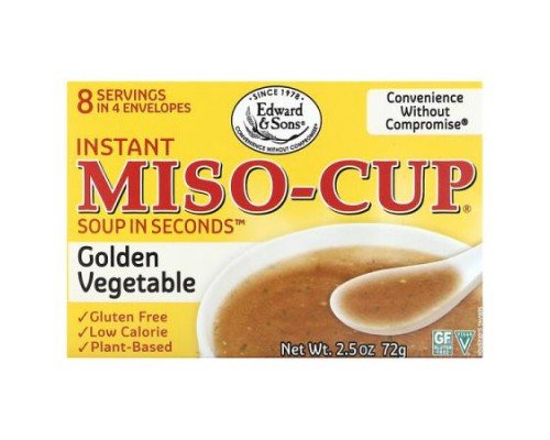 Edward & Sons, Instant Miso-Cup, Golden Vegetable, 4 Envelopes, 2.5 oz (79 g)
