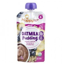 Happy Family Organics, Happy Tot®, Oatmilk Pudding, For 2+ Years, Organic Oatmilk, Bananas & Blueberries, 4 oz (113 g)