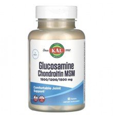KAL, Glucosamine Chondroitin MSM, 60 Tablets