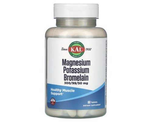 KAL, Magnesium Potassium Bromelain, 60 Tablets