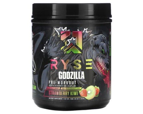 RYSE, Godzilla, Pre-Workout, Strawberry Kiwi, 1.6 lbs (738 g)