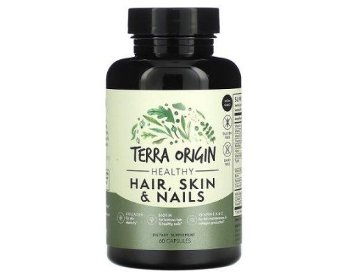 Terra Origin, Healthy Hair, Skin & Nails, 60 Capsules