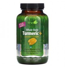 Irwin Naturals, Whole-Body Turmeric + Curcumin C3 Complex, 120 Liquid Soft-Gels