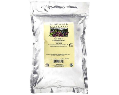 Starwest Botanicals, Organic Elderberries, 1 lb (453.6 g)