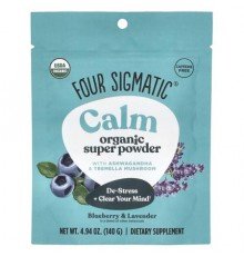 Four Sigmatic, Calm Organic Super Powder with Ashwaganda & Tremella Mushroom, Blueberry & Lavender , 4.94 oz (140 g)