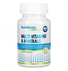 NutriBiotic, Essentials, Multi Vitamins & Minerals, 90 Capsules