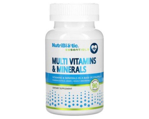 NutriBiotic, Essentials, Multi Vitamins & Minerals, 90 Capsules