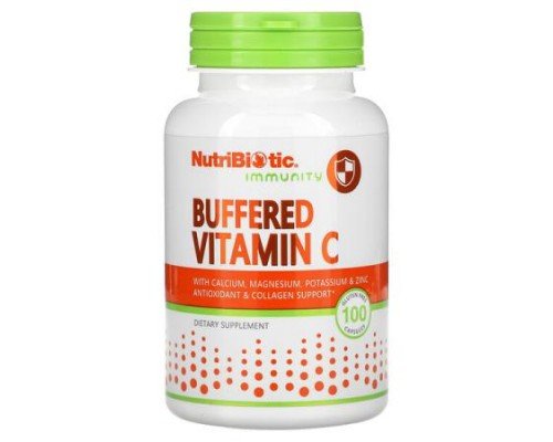 NutriBiotic, Immunity, Buffered Vitamin C, 100 Gluten Free Capsules