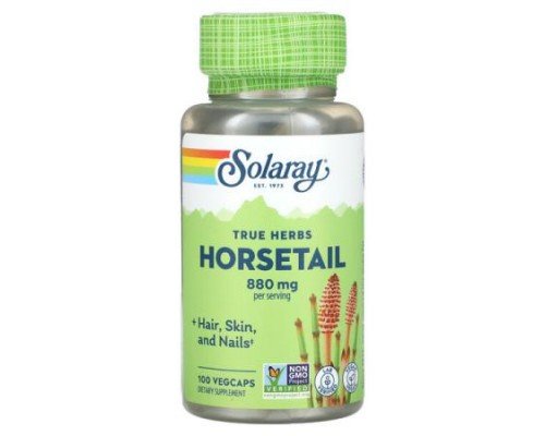 Solaray, True Herbs, Horsetail, 100 VegCaps (440 mg per Capsule)