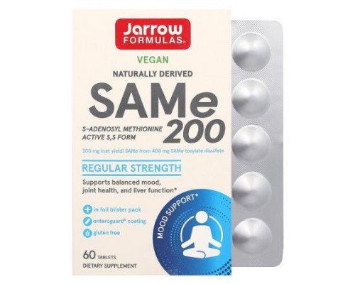 Jarrow Formulas, SAMe 200, 200 mg, 60 Tablets