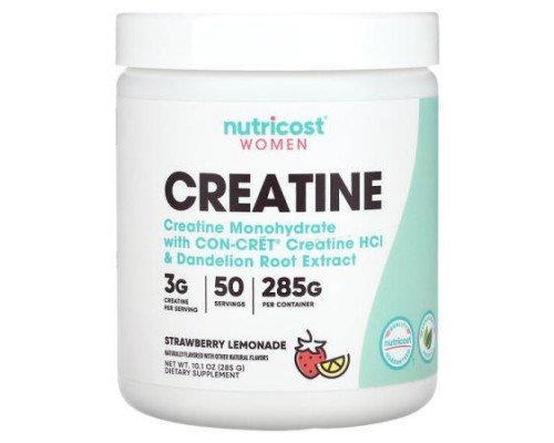 Nutricost, Women, Creatine, Strawberry Lemonade, 10.1 oz (285 g)