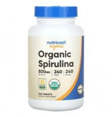 Nutricost, Organic Spirulina, 500 mg, 240 Tablets