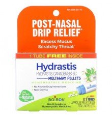 Boiron, Hydrastis Meltaway Pellets , 3 Tubes, 80 Pellets Each