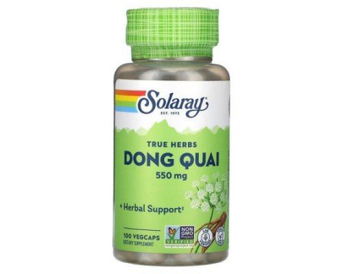 Solaray, True Herbs, Dong Quai, 550 mg, 100 VegCaps