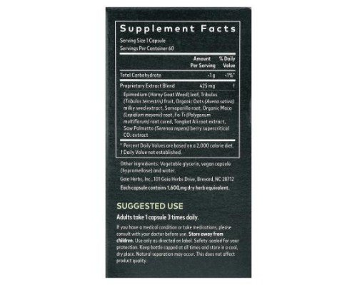 Gaia Herbs, Male Libido, 60 Vegan Liquid Phyto-Caps®
