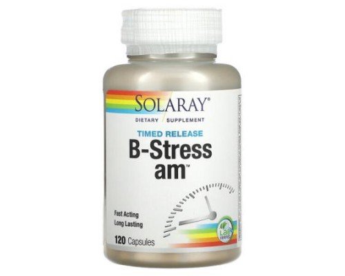 Solaray, Timed Release B-Stress AM, 120 Capsules