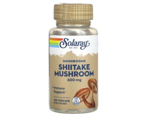 Solaray, Mushrooms, Shiitake Mushroom, 600 mg, 100 VegCaps