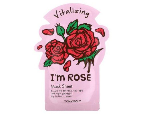 TonyMoly, I'm Rose, Vitalizing Beauty Mask Sheet, 1 Sheet, 0.74 oz (21 g)