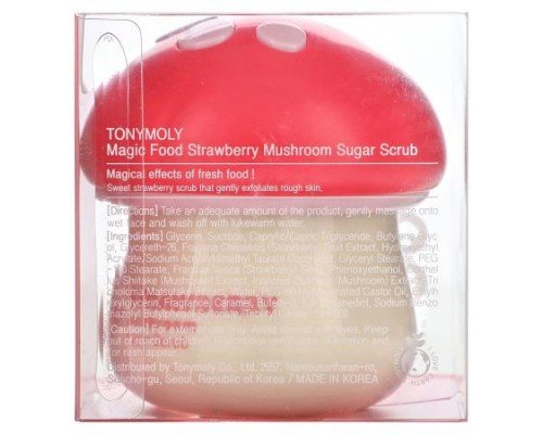 TonyMoly, Strawberry Mushroom Sugar Scrub, 70 ml