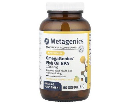 Metagenics, OmegaGenics®, Fish Oil EPA, Natural Lemon-Lime, 1,200 mg, 90 Softgels