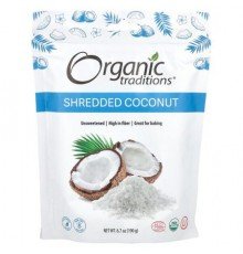 Organic Traditions, Shredded Coconut, 6.7 oz (190 g)