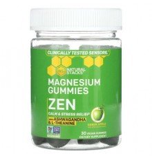 Natural Stacks, Magnesium Gummies, Zen, Green Apple, 30 Vegan Gummies