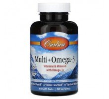 Carlson, Multi + Omega-3, 60 Soft Gels