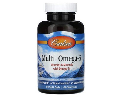 Carlson, Multi + Omega-3, 60 Soft Gels