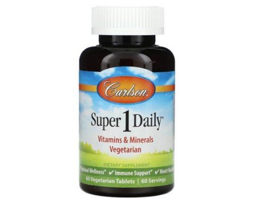 Carlson, Super 1 Daily, 60 Vegetarian Tablets
