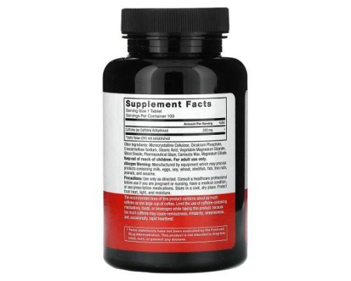 Force Factor, Caffeine, 200 mg, 100 Tablets