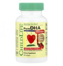ChildLife Essentials, Pure DHA, Natural Berry, 90 Softgels