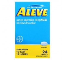 Aleve, Naproxen Sodium Tablets, 220 mg, 24 Caplets