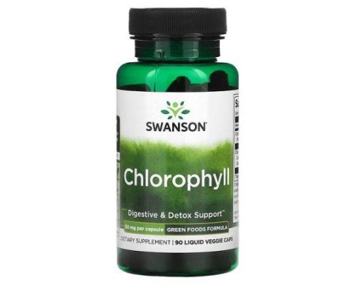 Swanson, Chlorophyll, 50 mg, 90 Liquid Veggie Caps