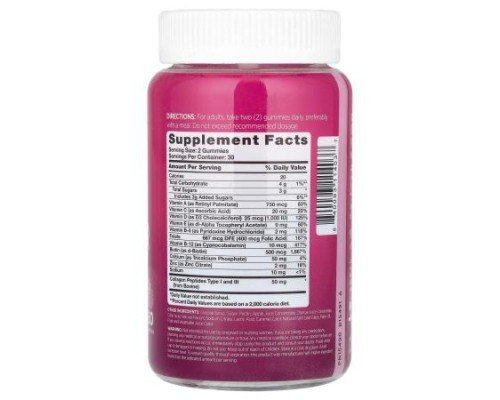 Pink, Multi For Her + Collagen Gummies, Natural Mixed Berry, 60 Gummies