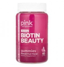 Pink, Biotin Beauty Gummies, Natural Fruit, 60 Gummies