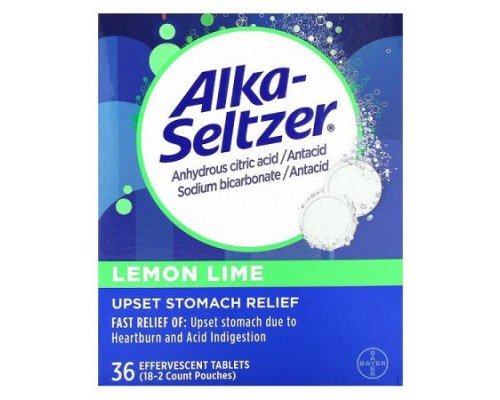 Alka-Seltzer, Upset Stomach Relief, Lemon Lime, 36 Effervescent Tablets