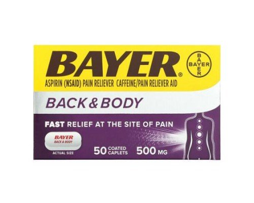 Bayer, Back & Body , 500 mg, 50 Coated Caplets