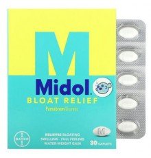 Midol, Bloat Relief, 30 Caplets