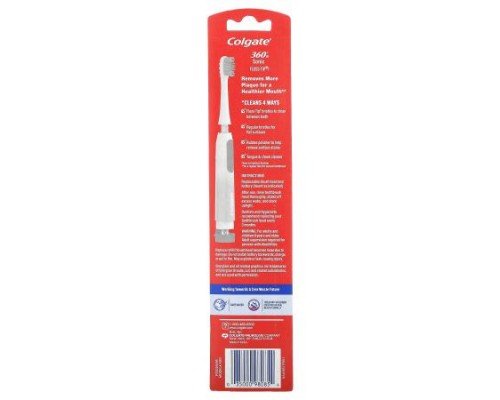 Colgate, 360 Sonic Floss-Tip, Powered Battery Toothbrush, 1 Toothbrush