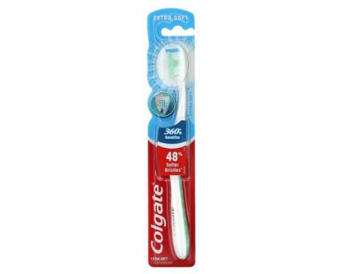 Colgate, 360° Sensitive Toothbrush, Extra Soft, 1 Toothbrush