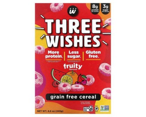 Three Wishes, Grain Free Cereal, Fruity, 8.6 oz (245 g)