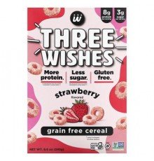 Three Wishes, Grain Free Cereal, Strawberry, 8.6 oz (245 g)