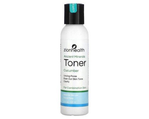 Zion Health, Ancient Minerals Toner, Cucumber, 4 fl oz (120 ml)
