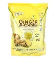 Prince of Peace, Ginger Honey Crystals, Lemon, Caffeine Free, 30 Sachets, 18 g Each