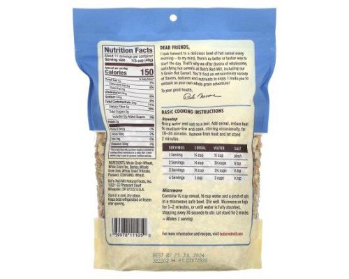 Bob's Red Mill, 5 Grain Hot Cereal, 1 lb (454 g)