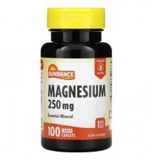 Sundance Vitamins, Magnesium, 250 mg, 100 Coated Caplets