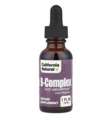 California Natural, B-Complex, Raspberry, 1 oz (30 ml)