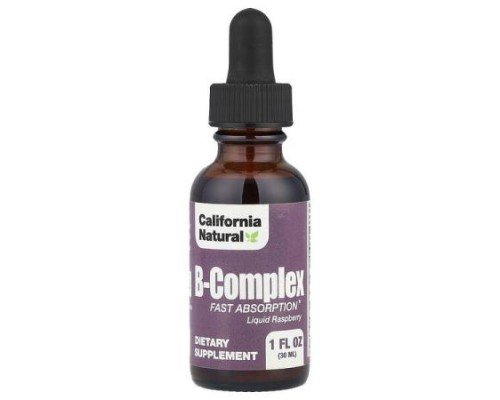California Natural, B-Complex, Raspberry, 1 oz (30 ml)